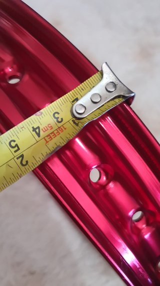 Roda de moto em alumínio anodizado vermelho
