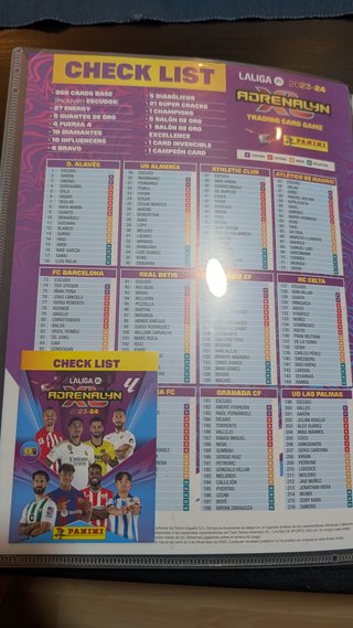 Adrenalyn 2023-24 Colección Base + Actualización