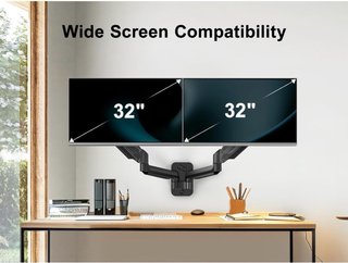 Soporte Doble Monitor Negro