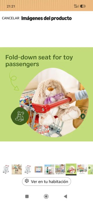 Carro de compras infantil metálico
