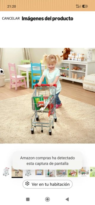 Carro de compras infantil metálico