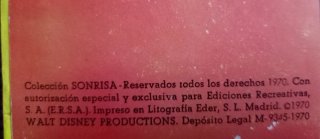 Libro Peter Pan, Walt Disney, 1970