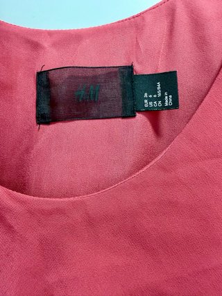 Vestido H&M capas lazos rosa