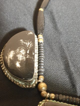 Collar Tuareg Aleación y Cuerno