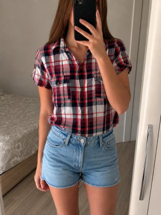 Camisa H&M cuadros manga corta mujer Talla L