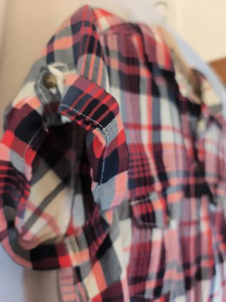 Camisa H&M cuadros manga corta mujer Talla L