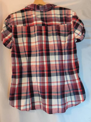 Camisa H&M cuadros manga corta mujer Talla L