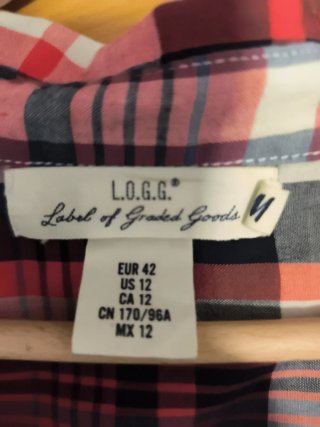 Camisa H&M cuadros manga corta mujer Talla L