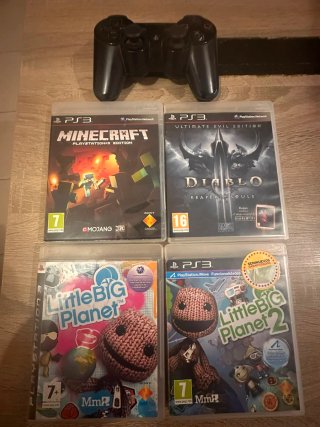 Pacchetto 4 Giochi PS3: Minecraft, Diablo, LBP I, LBP II