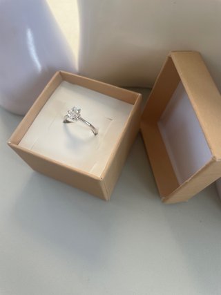 Anello solitario argento 925