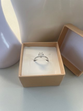 Anello solitario argento 925
