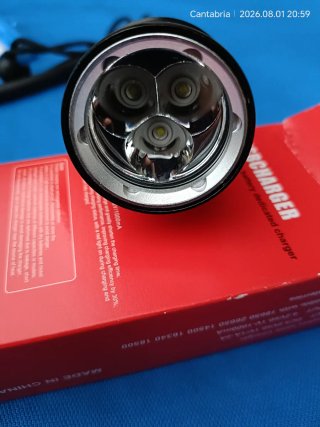 Linterna pesca submarina triple led