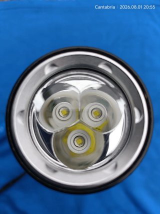 Linterna pesca submarina triple led