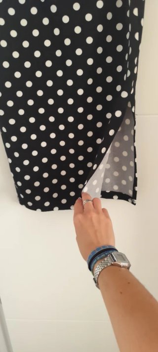 Vestido de fiesta con lunares
