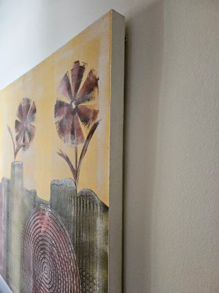 Cuadro decorativo salón papel.Lienzo