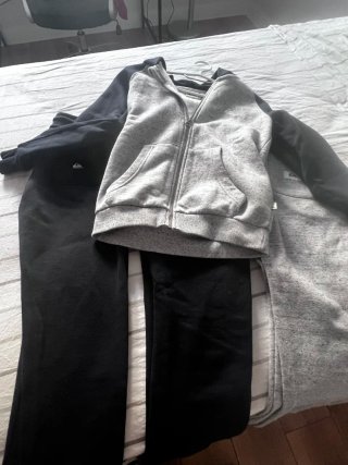 Chándal Quiksilver Gris y azul marino