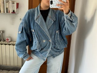 Chaqueta tejana oversize vintage - Talla M / L