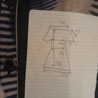 Vestito donna fantasia blu e beige