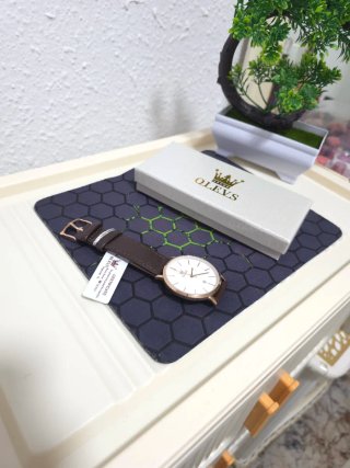 Reloj OLEVS Hombre Marrón y Dorado