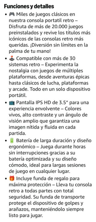 Consola R36pro Negra + Funda + 128GB