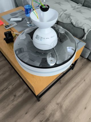 Lámpara Ventilador Blanca y Transparente