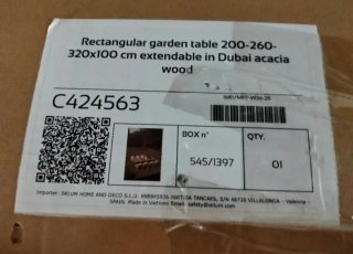 Mesa Jardín Extensible Acacia 200-320 cm