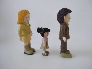Lote 3 Figuras Familia Flexibles PVC