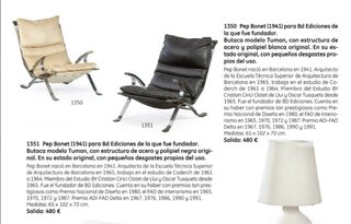 2 Butacas Tuman Pep Bonet Años 60