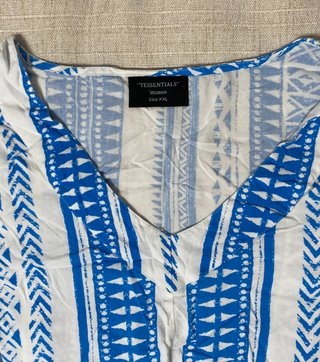 Vestido verano Talla XXL | Estampa Étnica azul