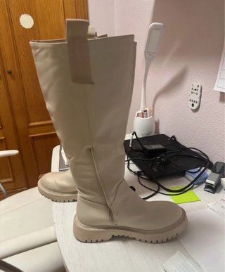 Botas altas beige
