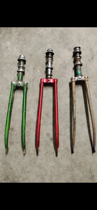 Horquillas de bicicleta antiguas