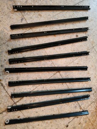 Carriles para cajonera con ruedas 50 CMS largo