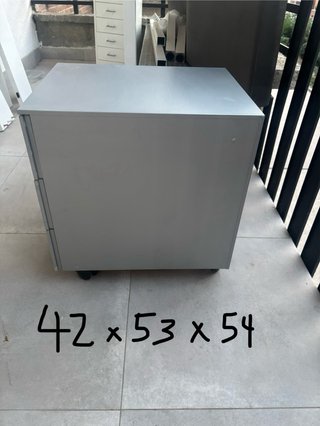 Cajonera metálica gris 3 cajones