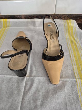 Tacones Georges Rech Beige/Negro Talla 38