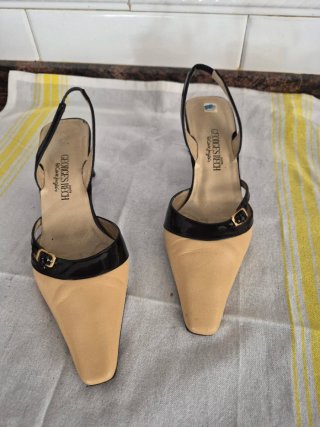Tacones Georges Rech Beige/Negro Talla 38