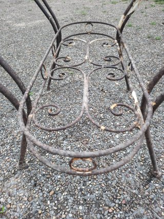 Mesa Terraza Jardín Hierro y Mármol