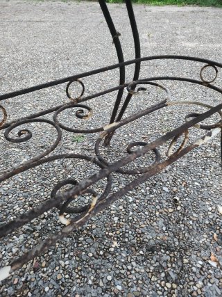 Mesa Terraza Jardín Hierro y Mármol