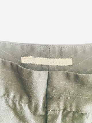 Shorts Zara Basic Gray Pinstripe XS