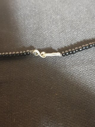 Collar Tuareg Plata y Cuentas Negras