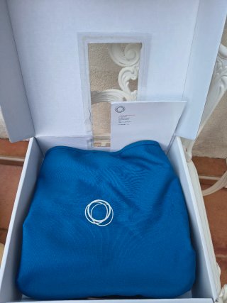 Saco, capota y cubrepies Bugaboo azul