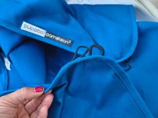 Saco, capota y cubrepies Bugaboo azul