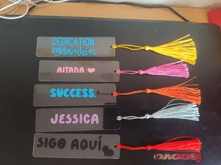 Marcapáginas personalizados con nombres