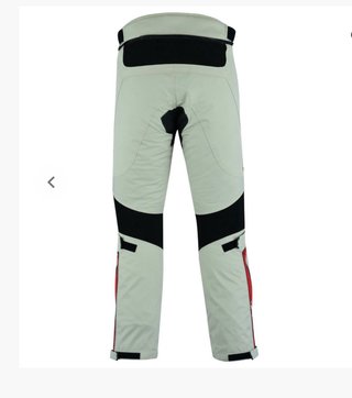 Pantalón de moto beige y negro