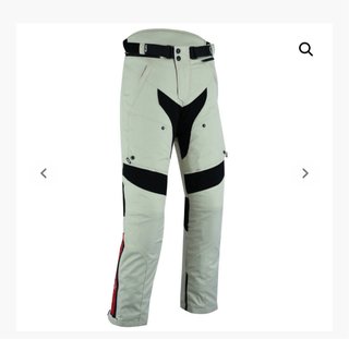 Pantalón de moto beige y negro