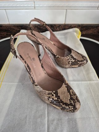 Tacones Gloria Ortiz Piel Serpiente Talla 38