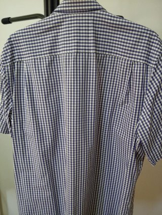 Camisa Emidio Tucci cuadros azul. Talla 5 / XL.