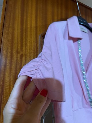 Blusa Twin Set rosa con strass