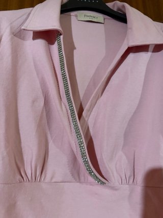 Blusa Twin Set rosa con strass