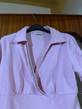 Blusa Twin Set rosa con strass