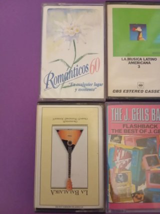 Lote Cintas Cassette: Románticos, Latino, J. Geils